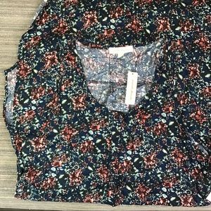 NWT Women's Painted Threads Button Floral Top, M